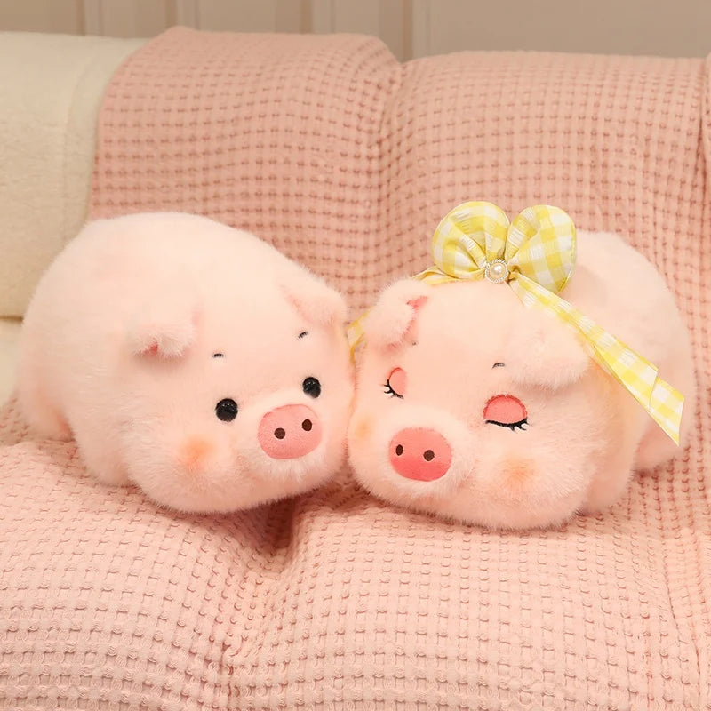 Pinky the Chubby Bow Pig Soft Plush Throw Pillow