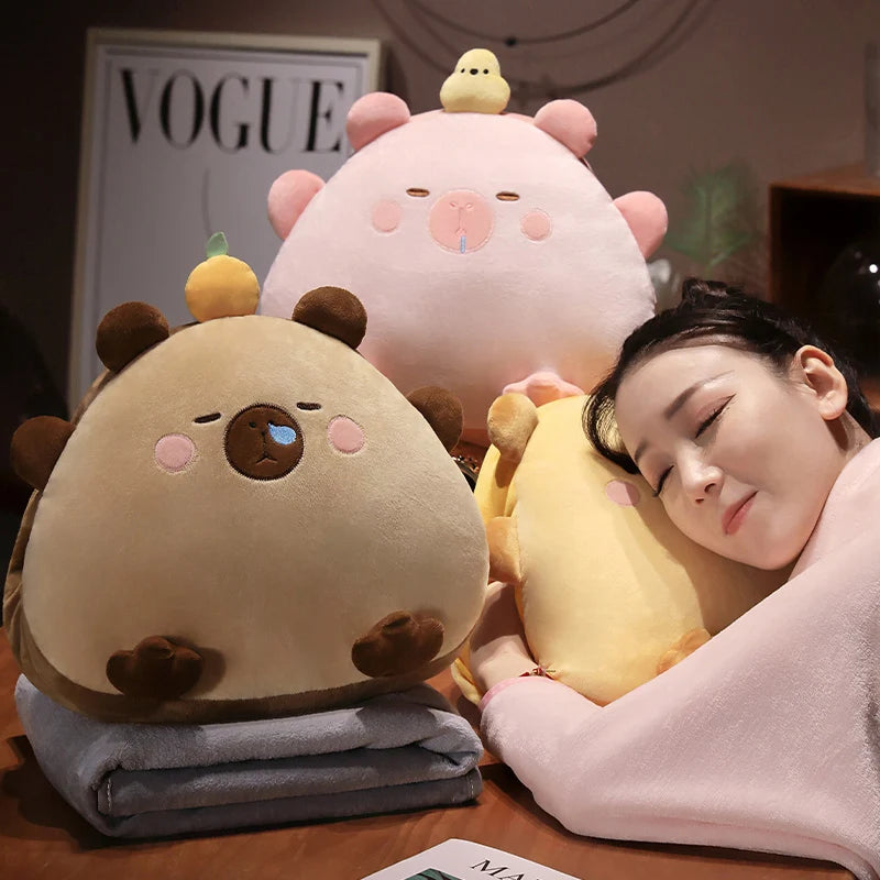 Capy the Capybara Blanket Sofa Seat Plush Cushion