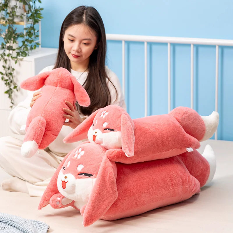 Amber the Kawaii Long Fox Body Snuggle Plush Cushion