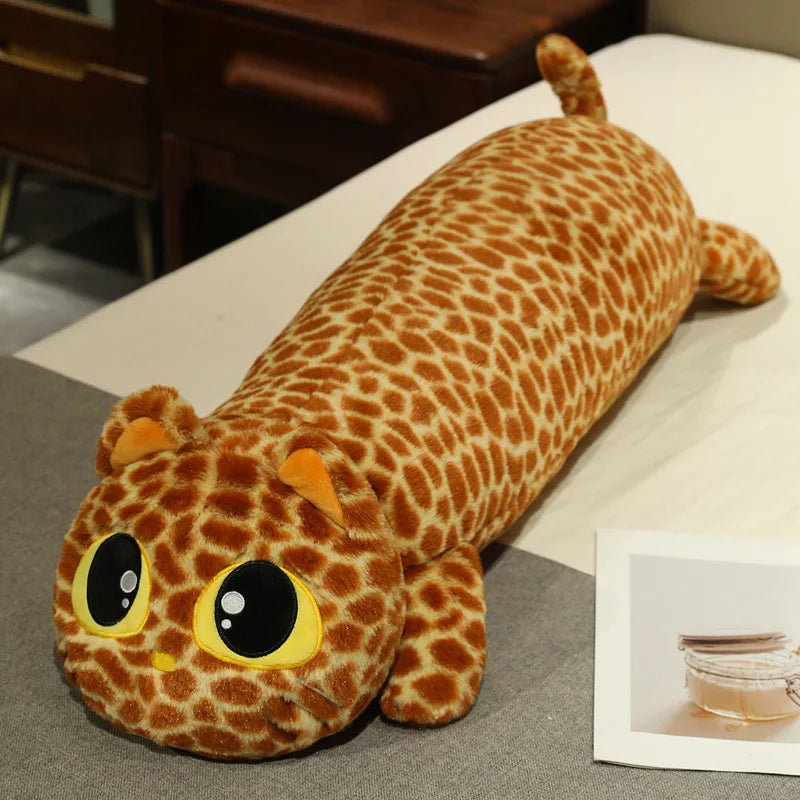 Noodle the Kawaii Long Black Cat Cuddly Plush Pillow
