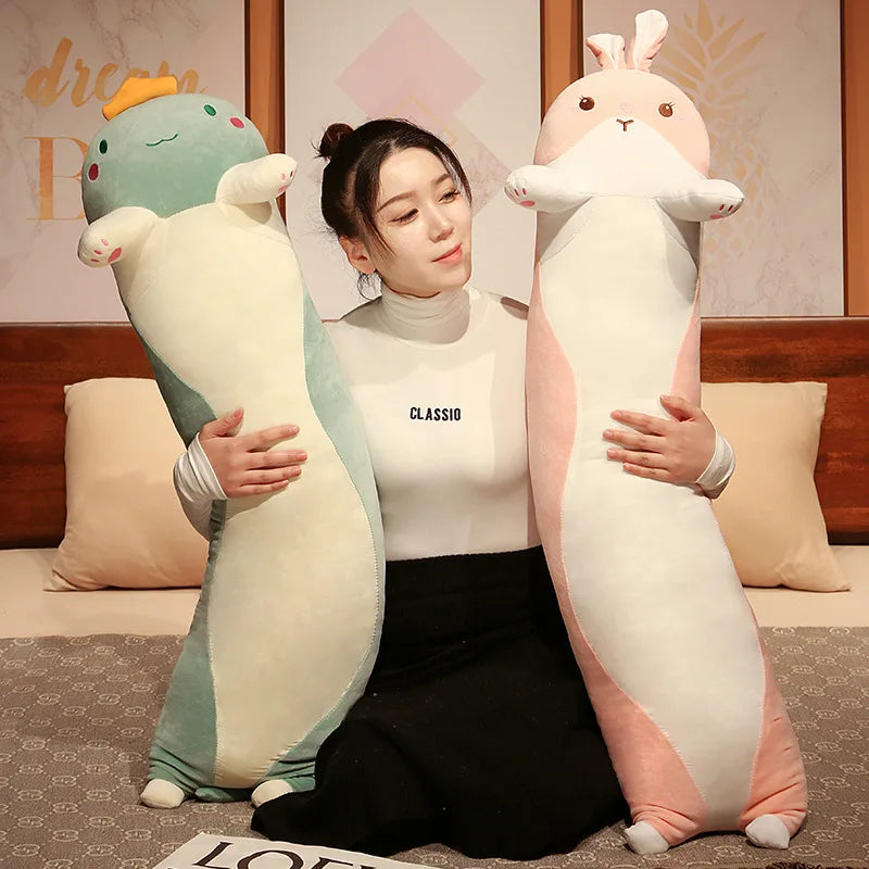 Noodle the Soft Long Dino Cat Rabbit Sleeping Pillow