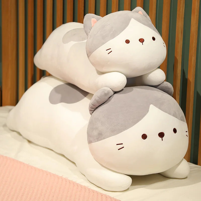 Long Drowsy Snuggle Cat Plushie