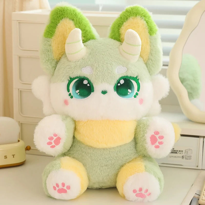 Phantom the Kawaii Stuffed Fox Sleeping Snuggle Plush Pillow
