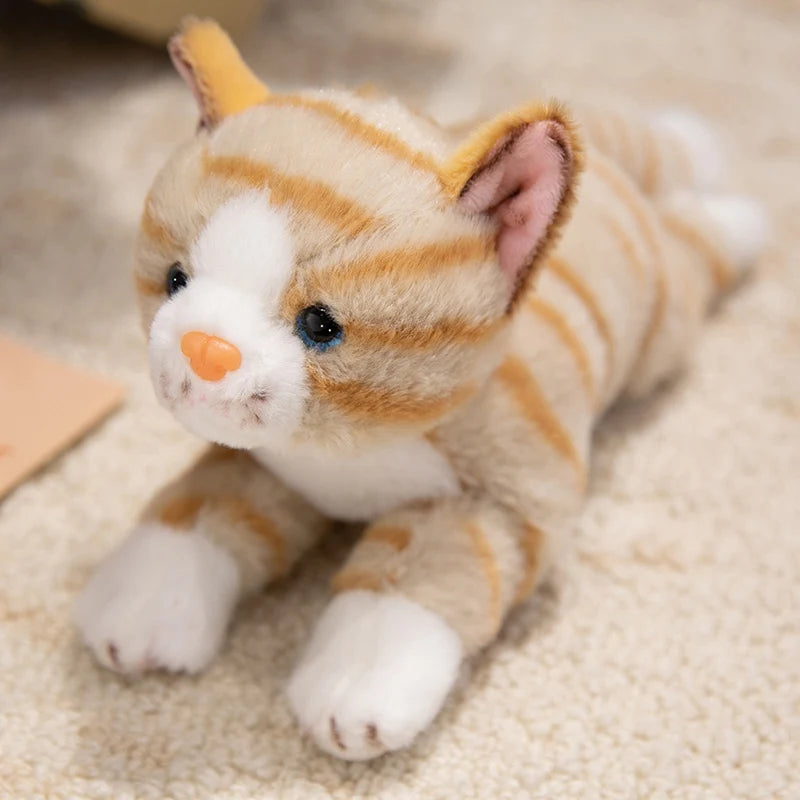 Mittens the Fluffy Lying Kitten Cat Simulation Plushie