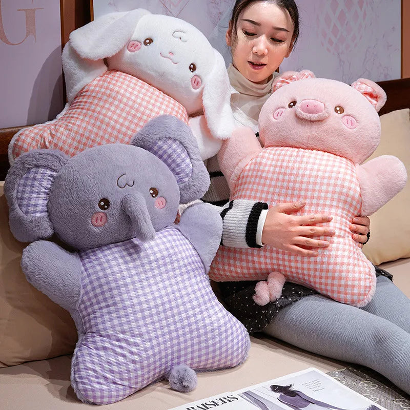 Cozy Elephant Pig Bunny Cushion Plushie