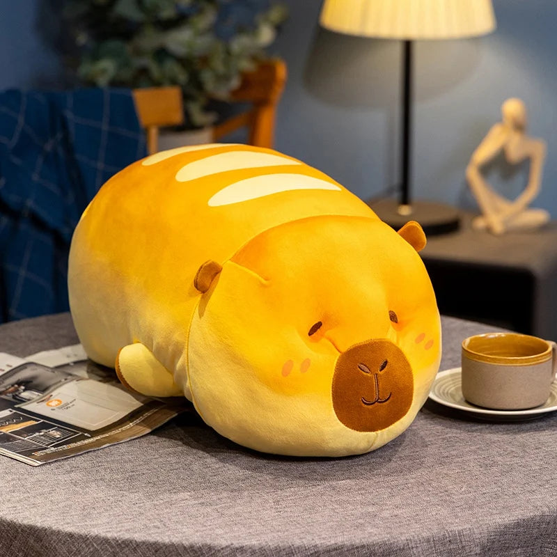 Long Bread-Loafing Kawaii Capybara Plushie Pillow
