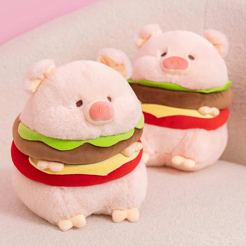 Piggy Burger Bun Kawaii Snuggle Plushie