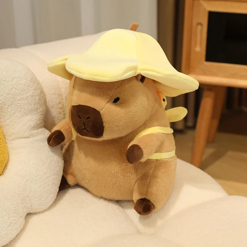 Chunky Dressed Capybara with Backpack Kawaii Plushie