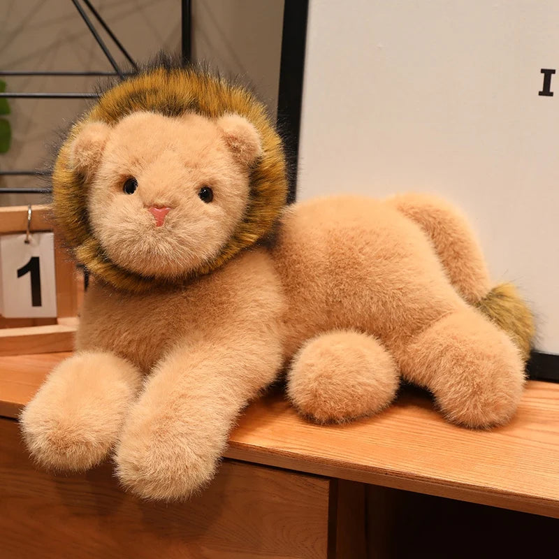 Lifelike Resting Lion Kawaii Plushie