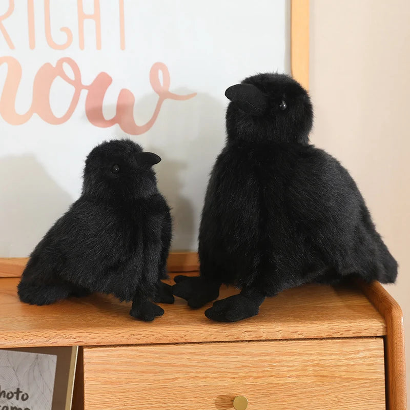 Raven the Chubby Simulation Black Crow Bird Plushie