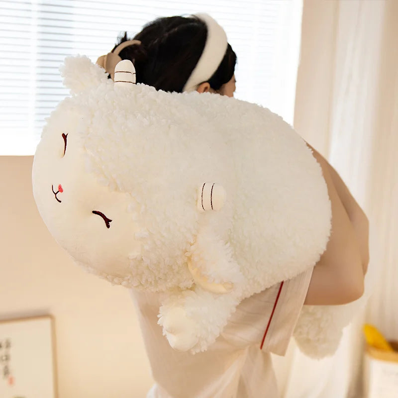 Woolly the Fluffy Kawaii Alpaca Sheep Appease Snuggle Pillow