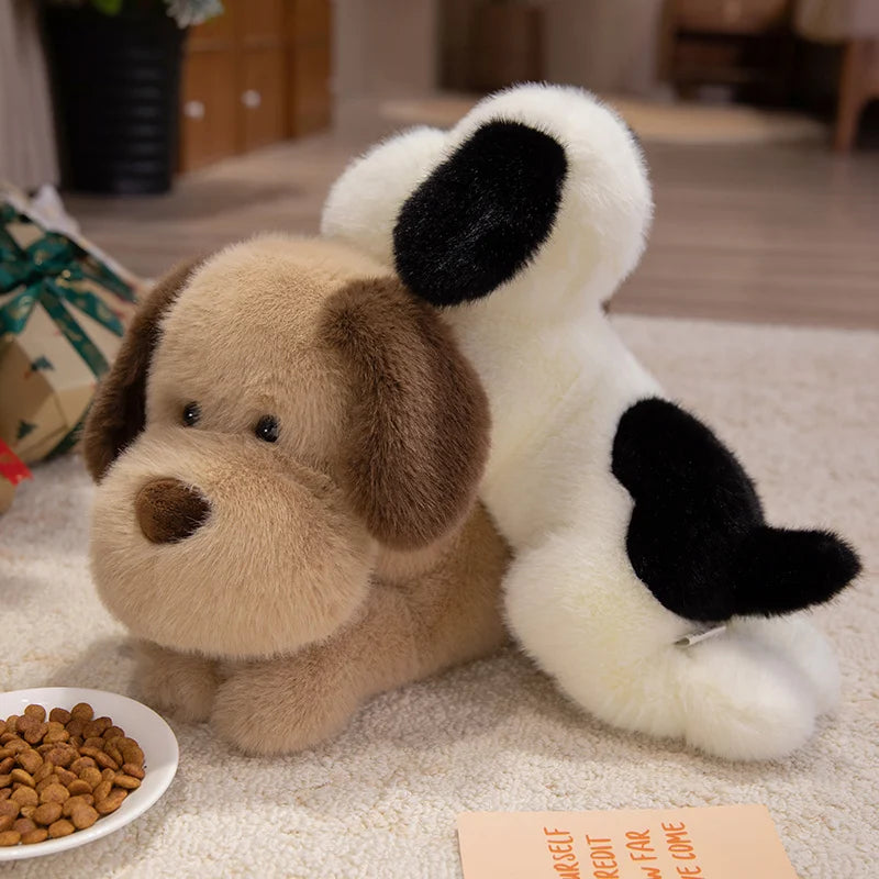 Sleepy Golden Puppy Plush Cushion