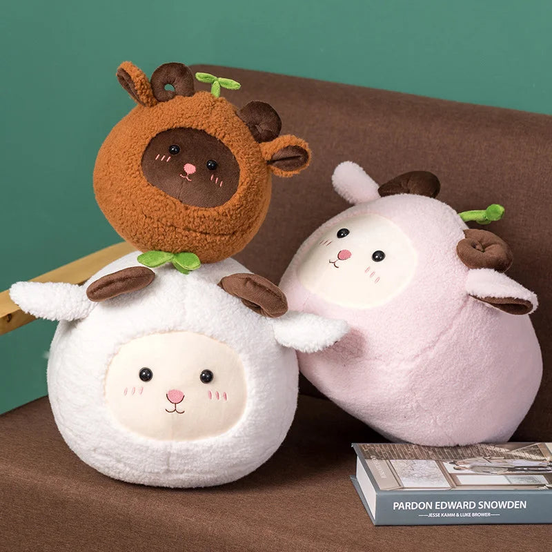 Woolly the Fat Shaped Sheep Goat Soft Plush Pillow