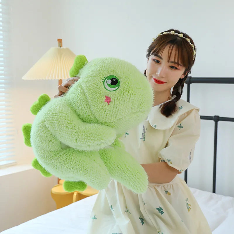 Rex the Giant Big-Eyed Dinosaur Sleeping Plush Pillow