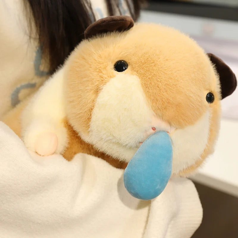 Hammy the Chubby Guinea Pig Nose Drop Plush Pillow