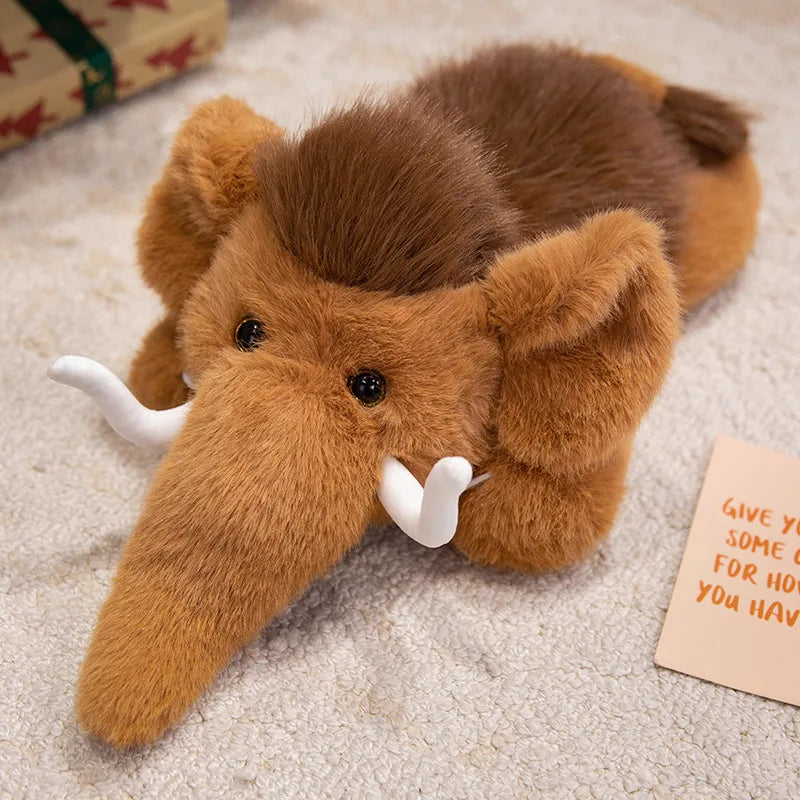 Woolly the Soft Brown Mammoth Elephant Plush Pillow