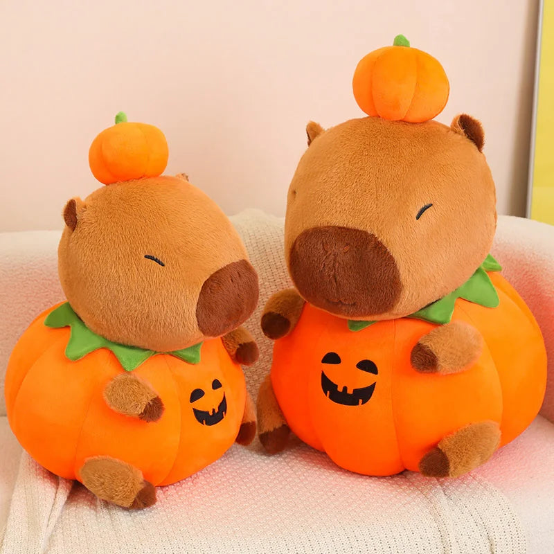 Capy the Pumpkin Halloween Capybara Plush Pillow