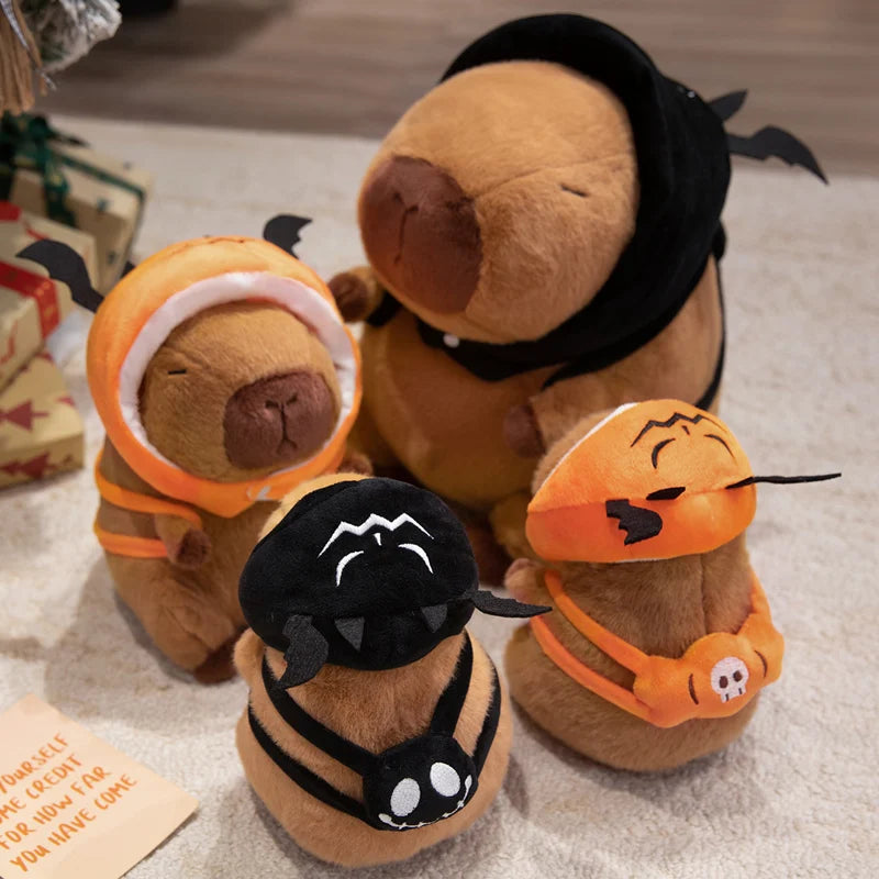 Capy the Pumpkin Hat Bat Halloween Capybara Plushie