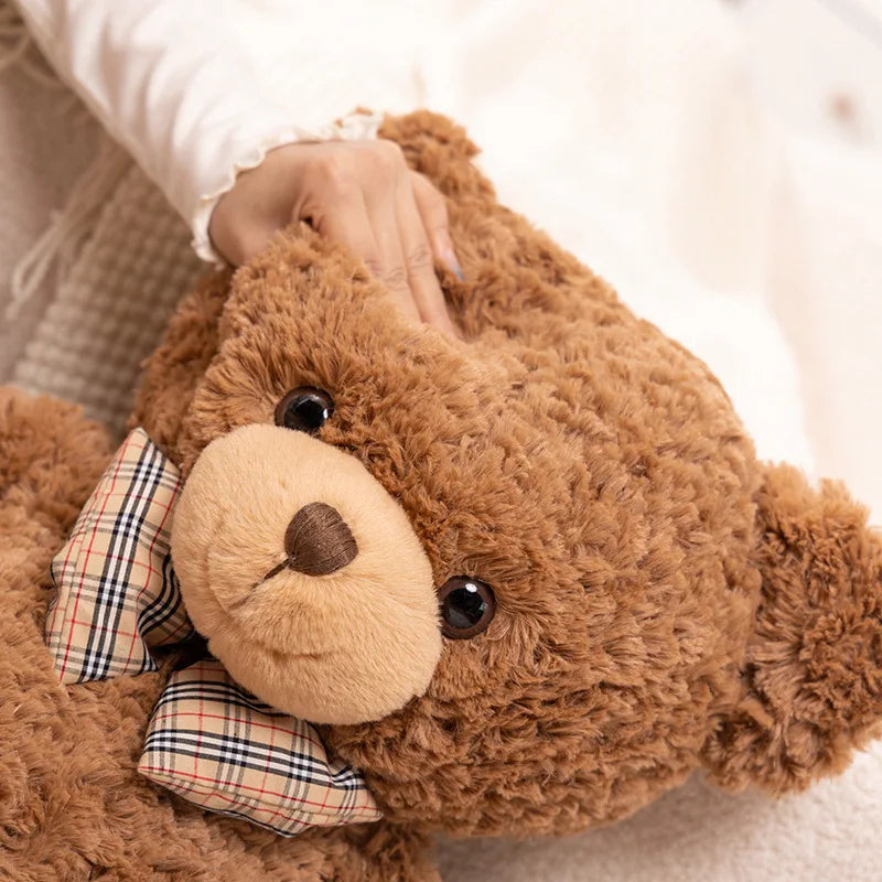 Cozy Bow Tie Bear Kawaii Snuggle Plush Pillow