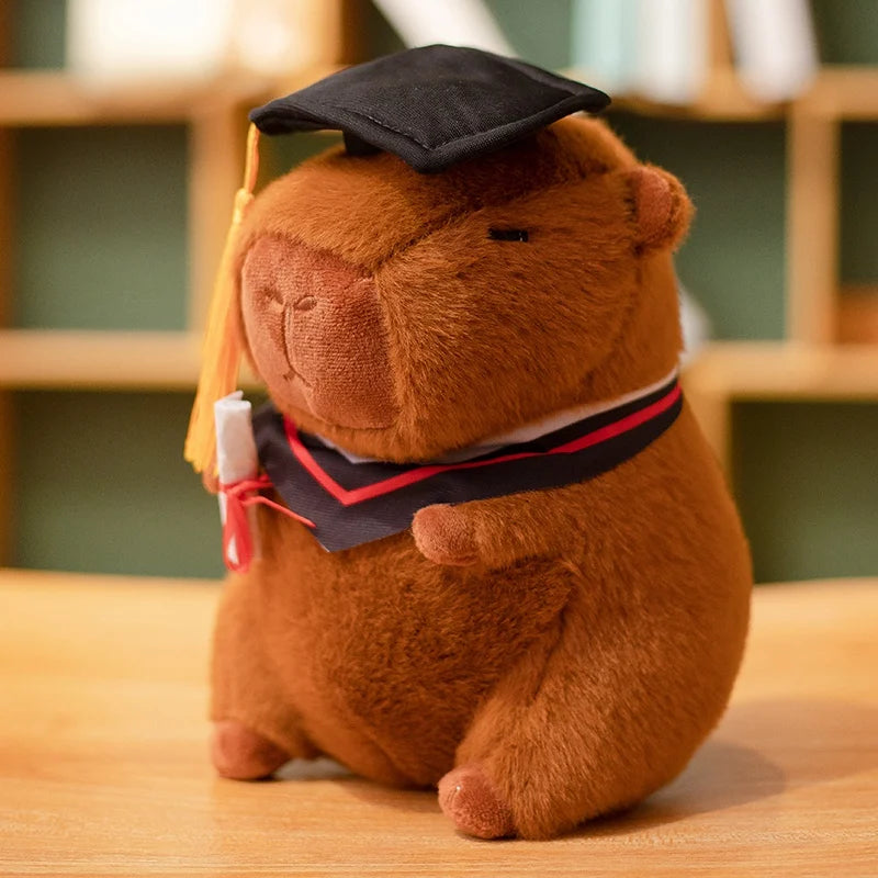 Capy the Graduation Doctor Hat Capybara Plush Pillow