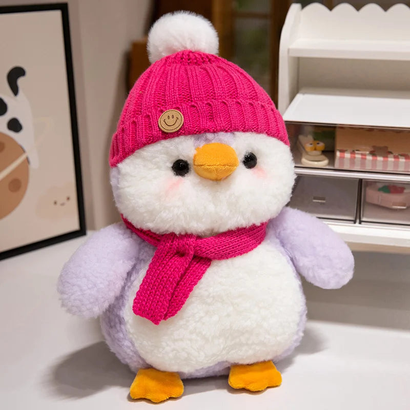Hatty the Kawaii Hat-Wearing Penguin Snuggle Plush Pillow