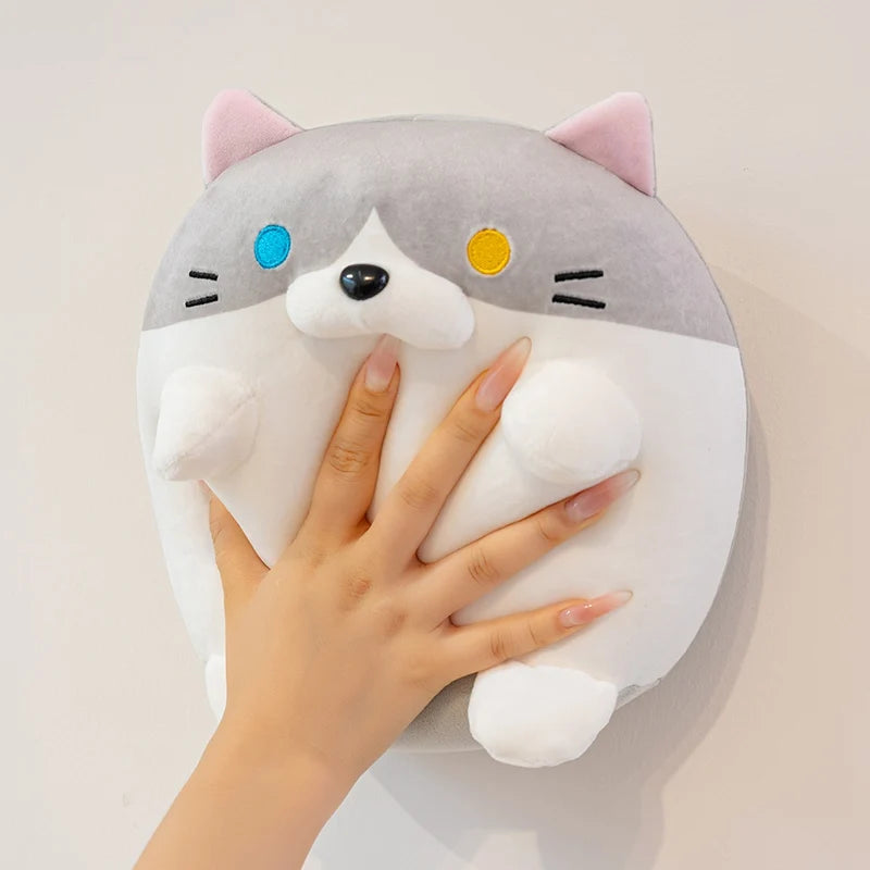 Chonky Round Calico Cat Kawaii Snuggle Plushie