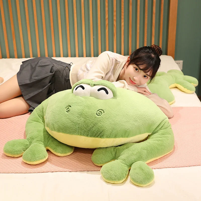 Ribbit the Chonky Green Frog Snuggle Plush