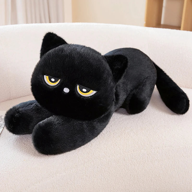 Nyx the Sleepy Black Cat Snuggle Pillow