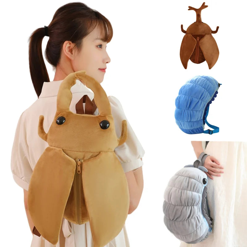 Wormy the Kawaii Beetle Watermelon Backpack Plush