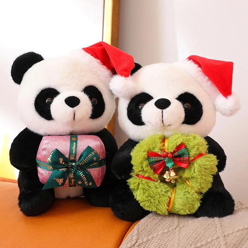 Panda the Christmas Dressed Holding Gifts Bear Plushie
