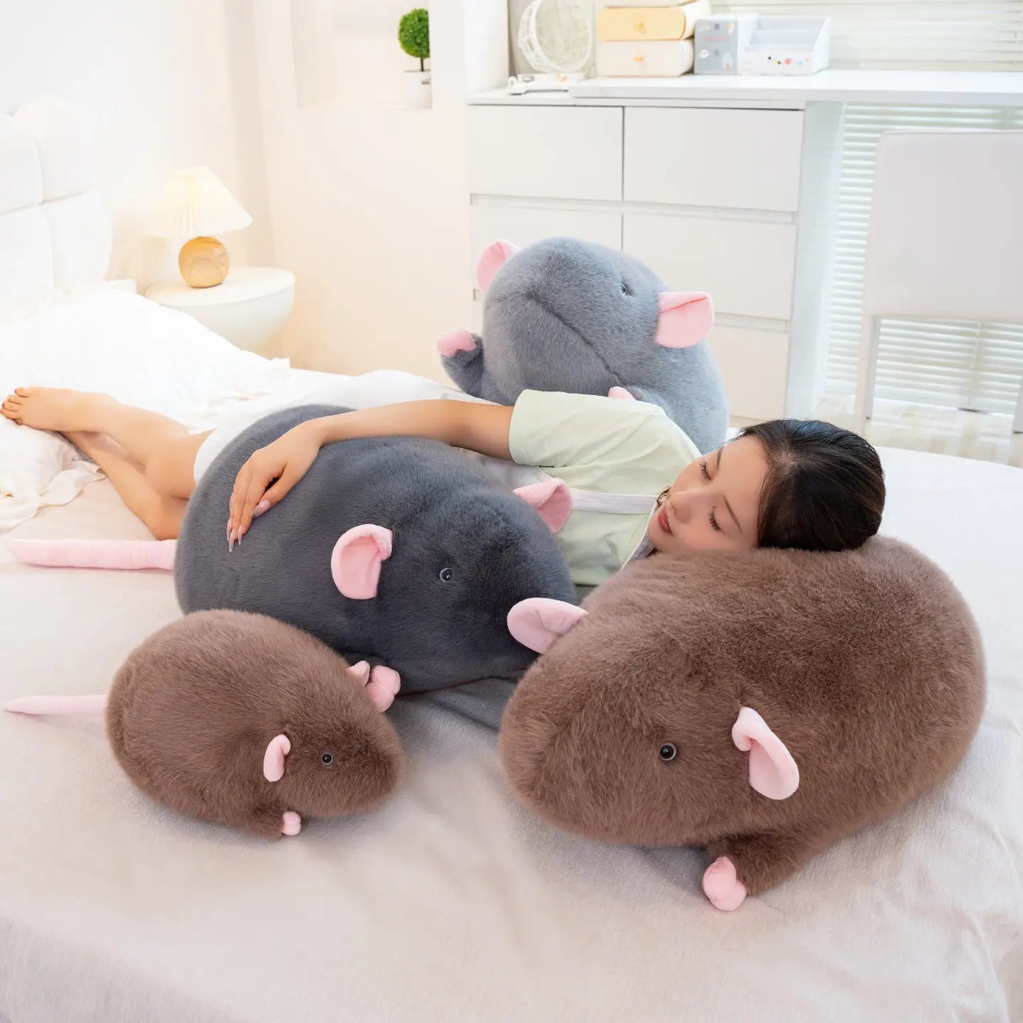 Squeaky the Soft Grey Mouse Plush