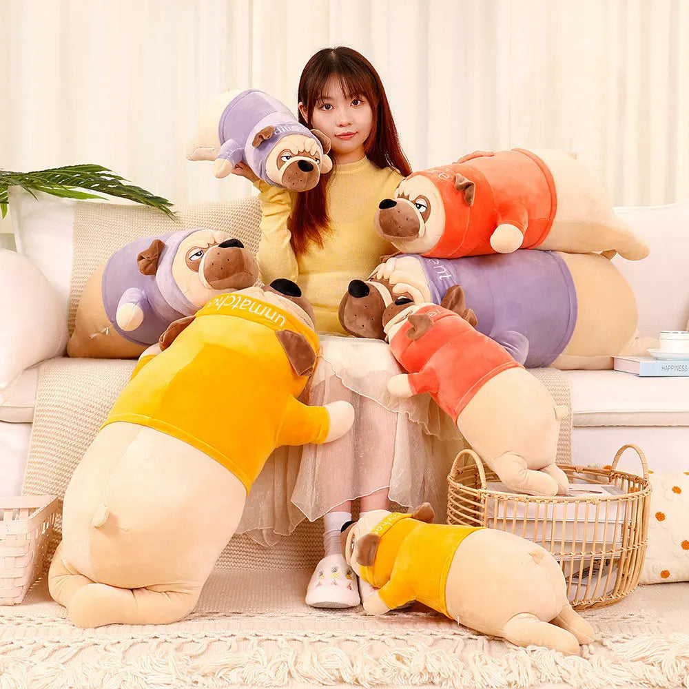 Wrinkles the Chubby Shar Pei Pug Dog Plush Pillow