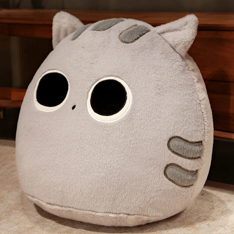 Shadow the Round Black Cat Kawaii Nap Plush Pillow