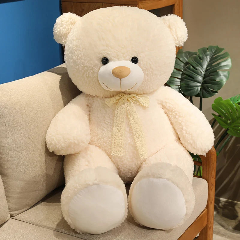 Giant Bow Tie Bear Kawaii Oversized Snuggle Plushie