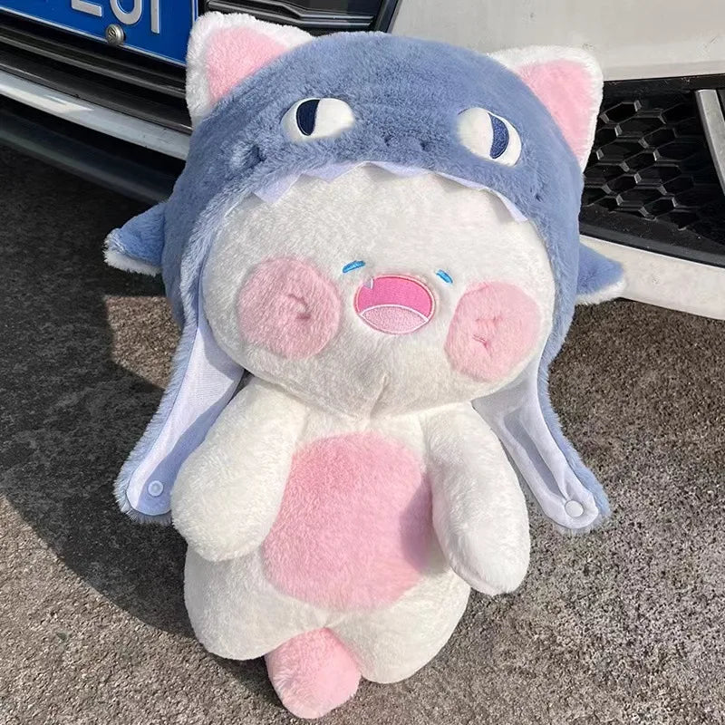 Sharky the Removable Hat Hooded Shark Cat Cosplay Plushie