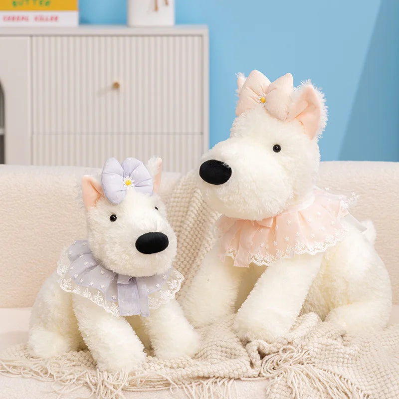 Chubby Kawaii Westie White Terrier Snuggle Plush Pillow
