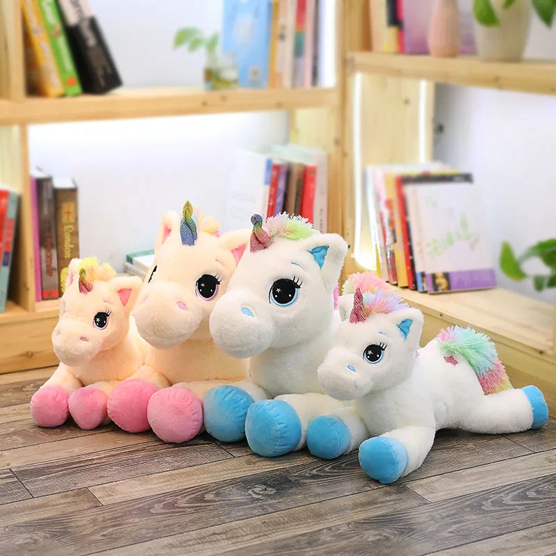 Dreamy Rainbow Unicorn Kawaii Horse Plush