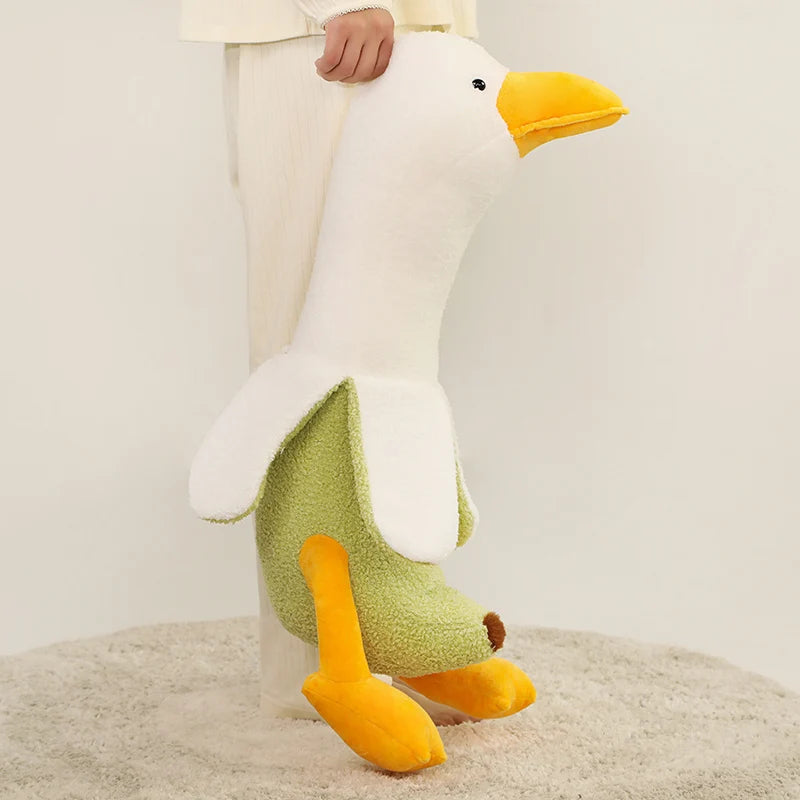 Sunny the Banana-Napping Duck Plushie Pillow