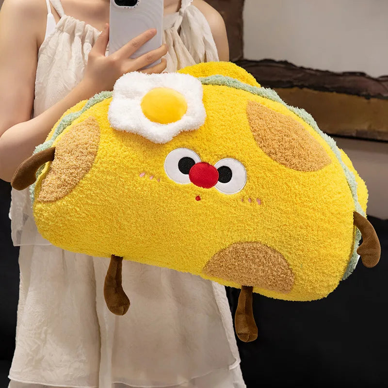 Silly Hotdog Kawaii Cookie Bread Plushie Cushion