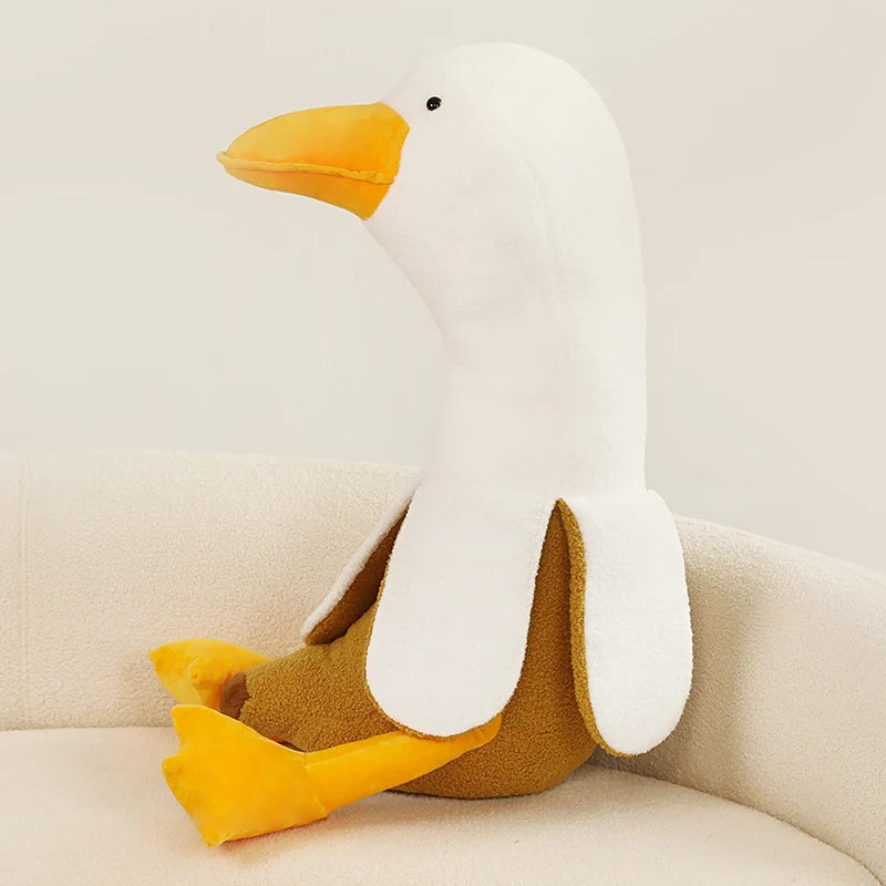 Sunny the Banana-Napping Duck Plushie Pillow