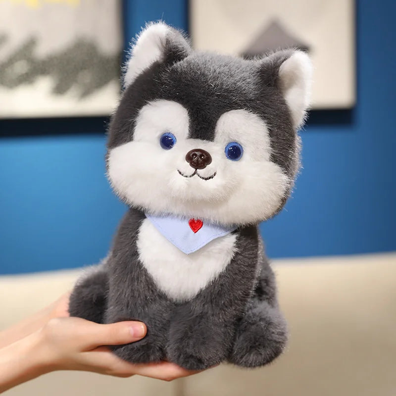 Biscuit the Cuddly Sitting Kawaii Husky Snuggle Plushie