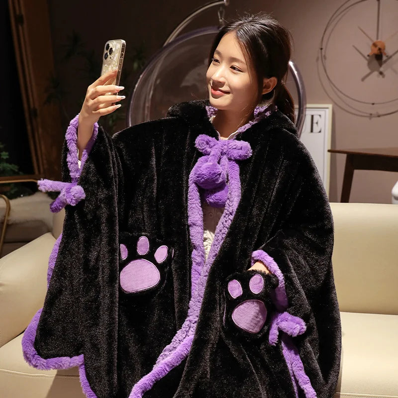 Capy the Kawaii Black Cloak Capybara Blanket Plush