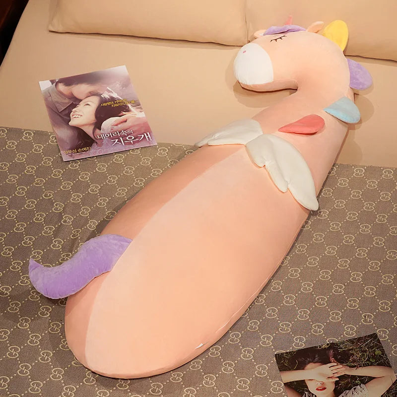 Pillowy Giant Unicorn Dinosaur Goose Bed Surround Plush
