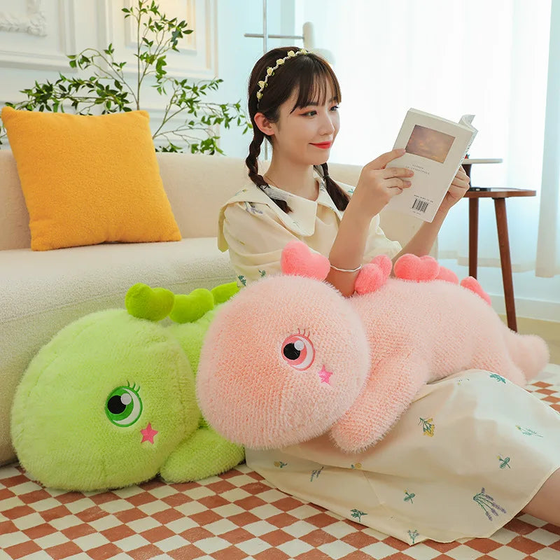 Rex the Giant Big-Eyed Dinosaur Sleeping Plush Pillow