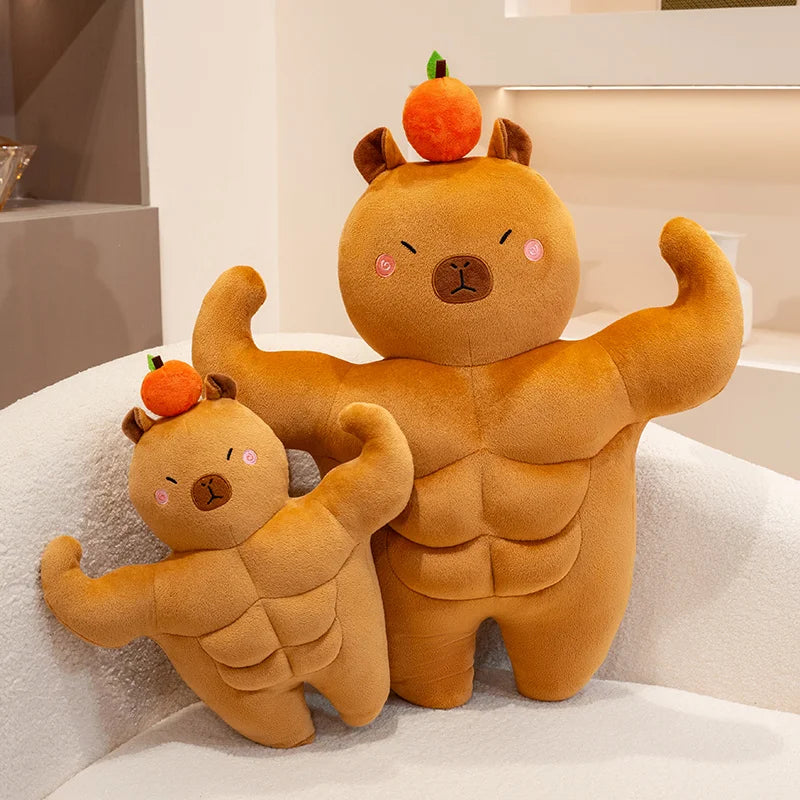 Muscles the Chonky Funny Capybara Snuggle Plushie