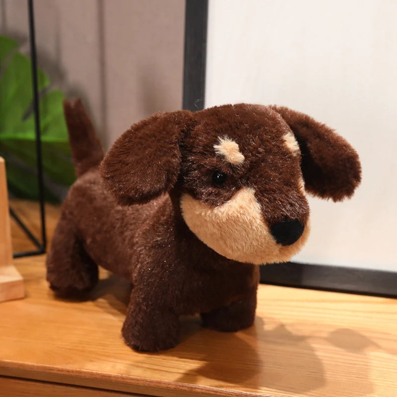 Slinky the Scarf-Dressed Dachshund Standing Plush