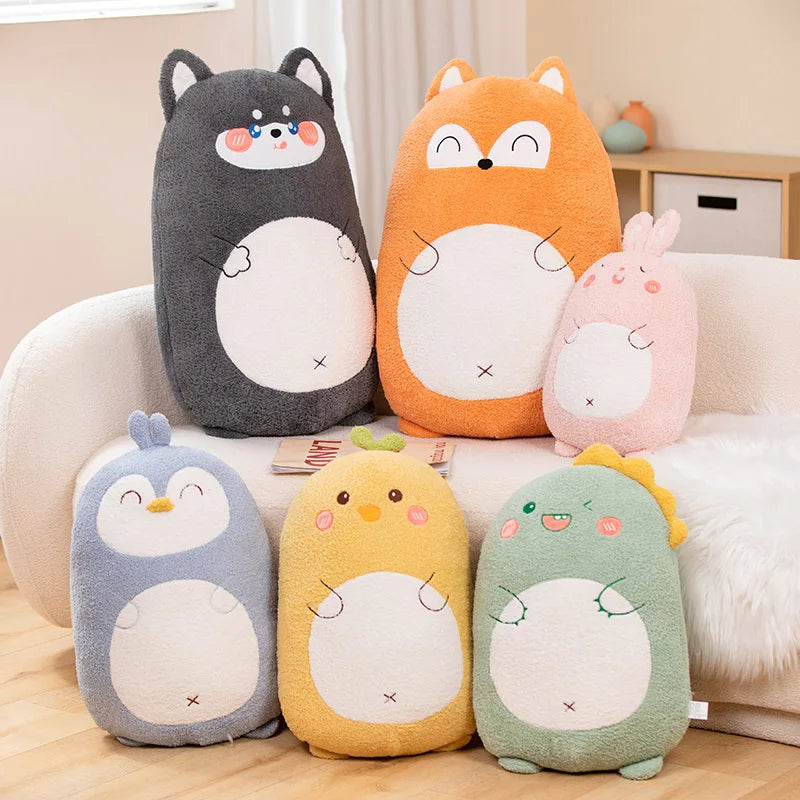 Chubby Kawaii Zoo Animal Snuggle Plush Pillow Collection