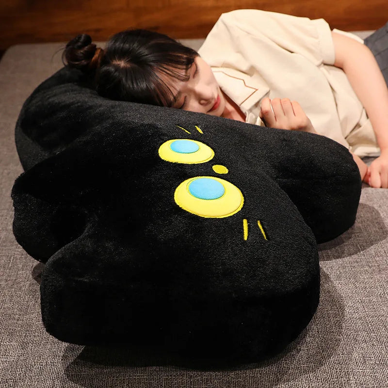 Luna the Chonky Black Cat Snuggle Pillow