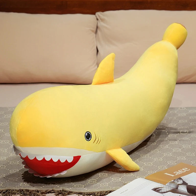 Banny the Banana Shark Cozy Throw Pillow