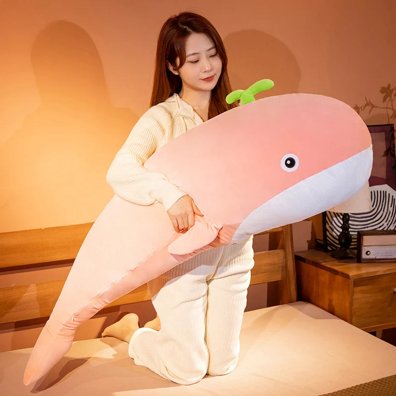 Moby the Kawaii Giant Soft Blue Whale Snuggle Plush